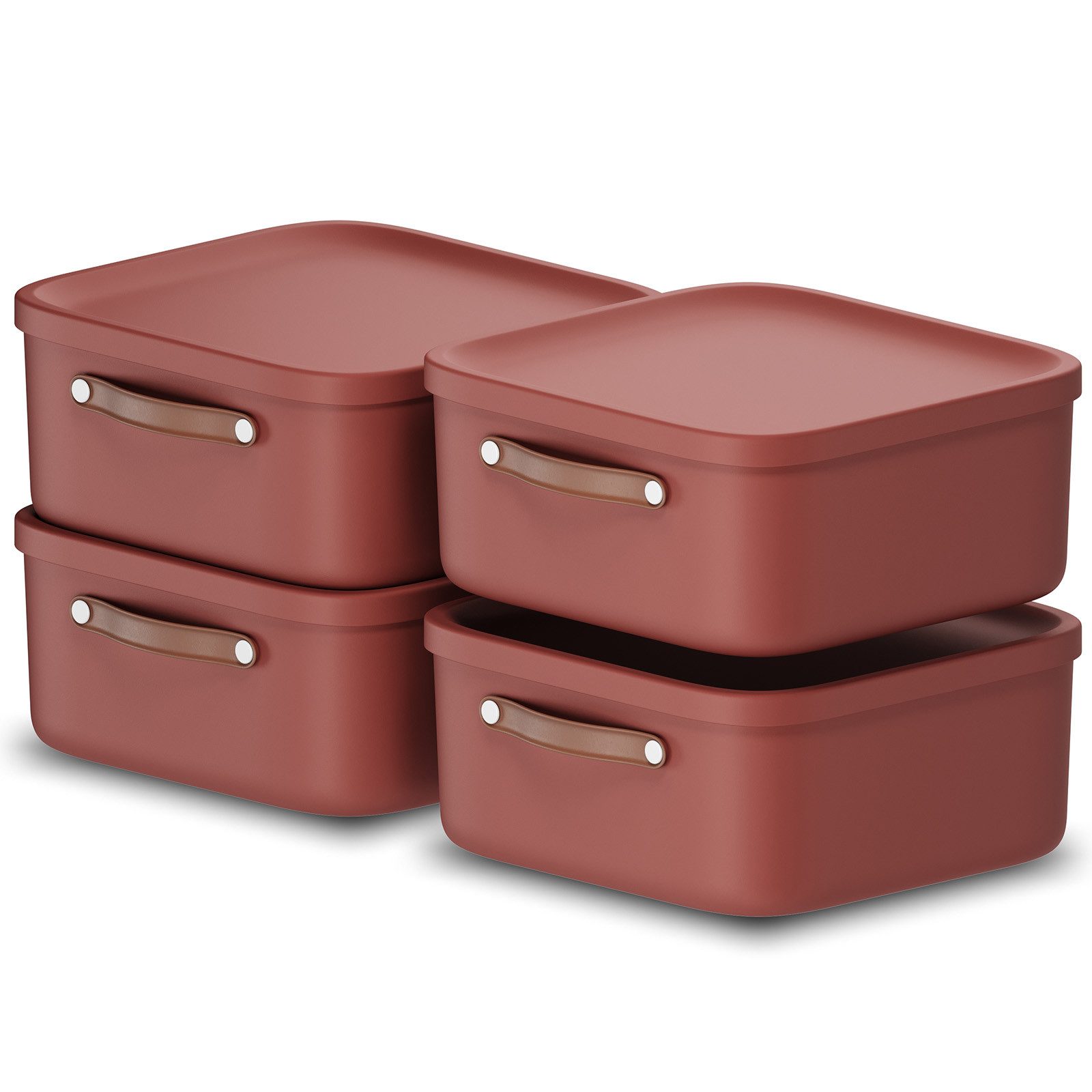 Stapelbox 4er-Set Kiste mit Deckel Maloja 20l