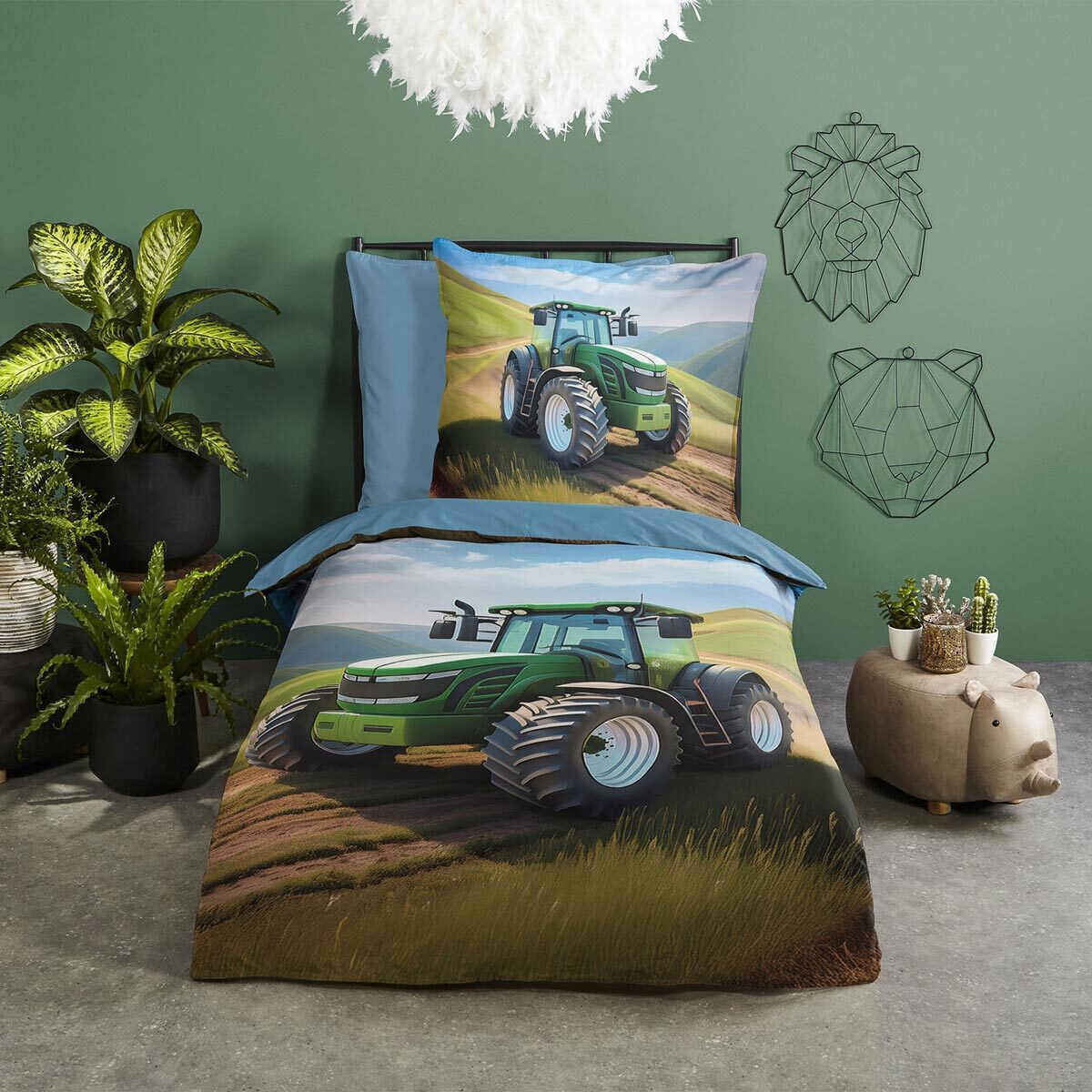 TRAUMSCHLAF Bettwäsche Traktor, Renforce, 2 teilig, starkes Design aus 100% günstig online kaufen