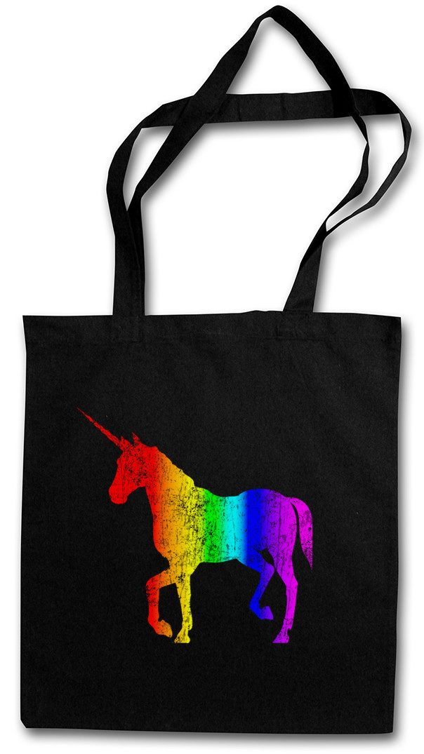 Urban Backwoods Beuteltasche Unicorn I Stofftasche Einhorn Rainbow Colors Regenbogen Fairy Fairies (1-tlg), Elfen The Last Cartoon