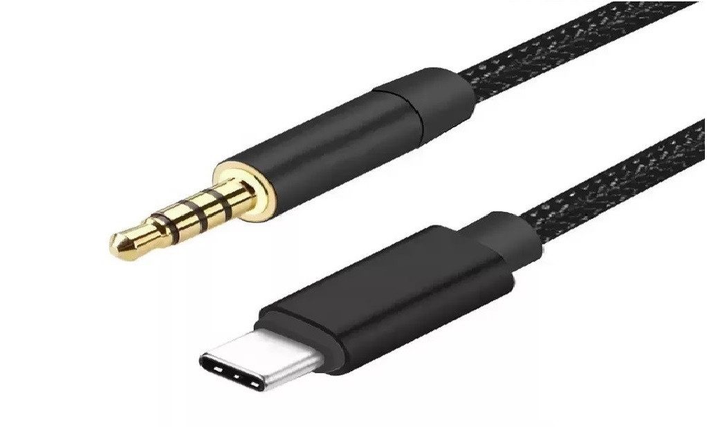 OLi Auto AUX zur Typ-C für Samsung, Huawei, Xiaomi Audiokabel auf 3.5mm 1M Stereo-Headset (Kabel, USB-C zur AUX)