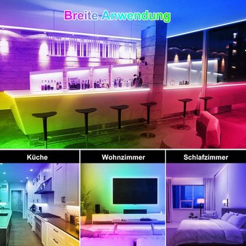 Oneid LED-Streifen »LED Strip,Farbwechsel Lichterkette 5M/10M/15M/20M Steuerbar via App«, Dimmer, Farbwechsler