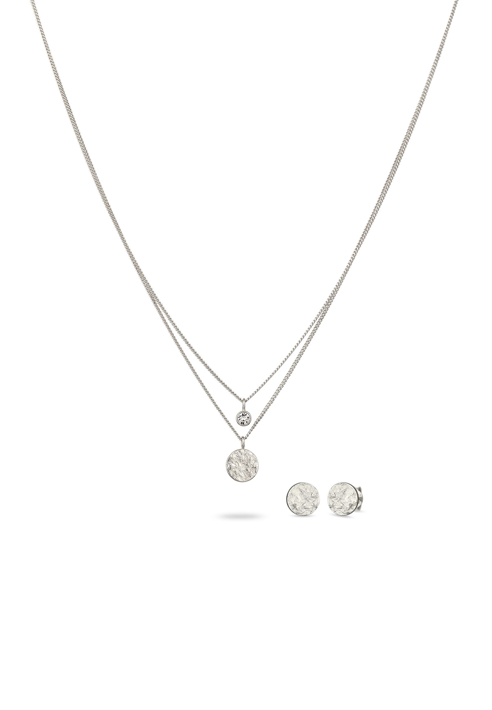 Elli Schmuckset mit Kristallen von Swarovski® Weiß 925 Sterling Silber