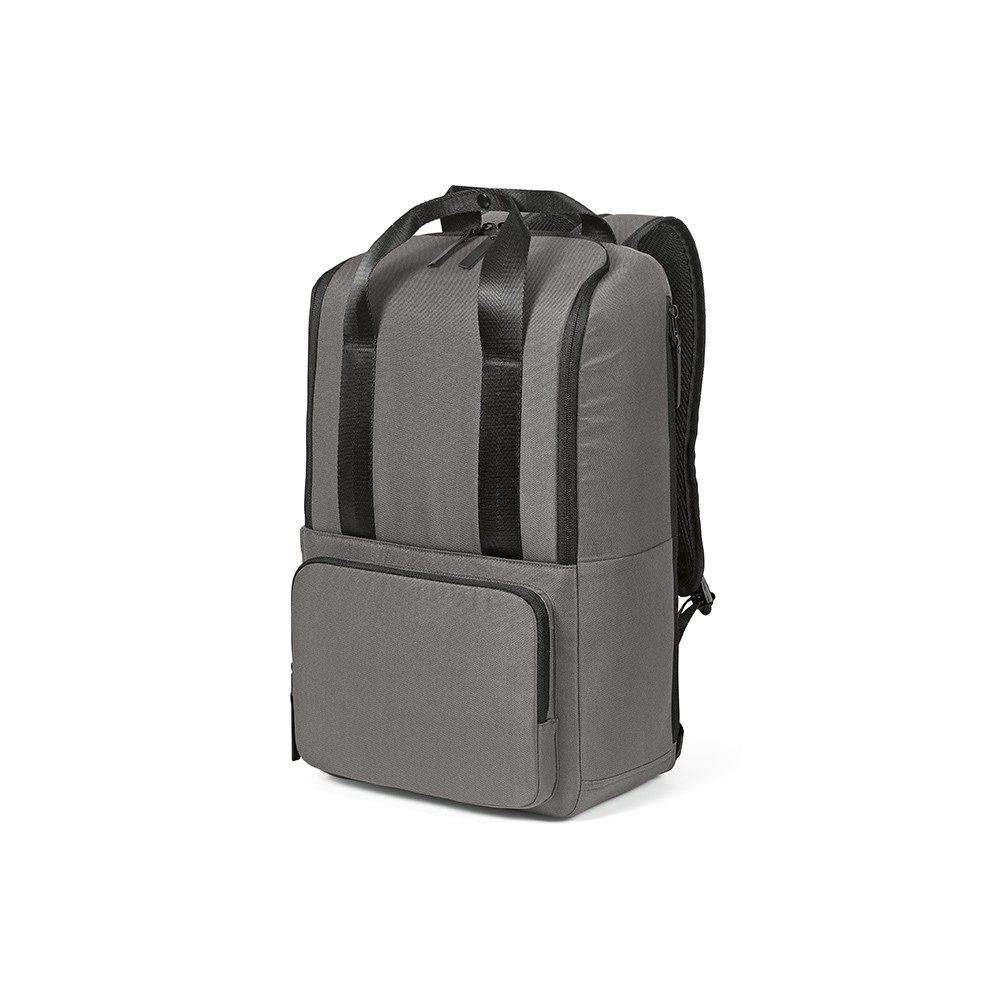 CABBEL Rucksack Rucksack 18L Laptopfach Trolley nachhaltig rPET 0,88kg leicht robust (Rucksack, 1-tlg., Einzelartikel), Grau, recyceltes Polyester, 98,9% rPET, 29x45x15cm, leicht, 18L