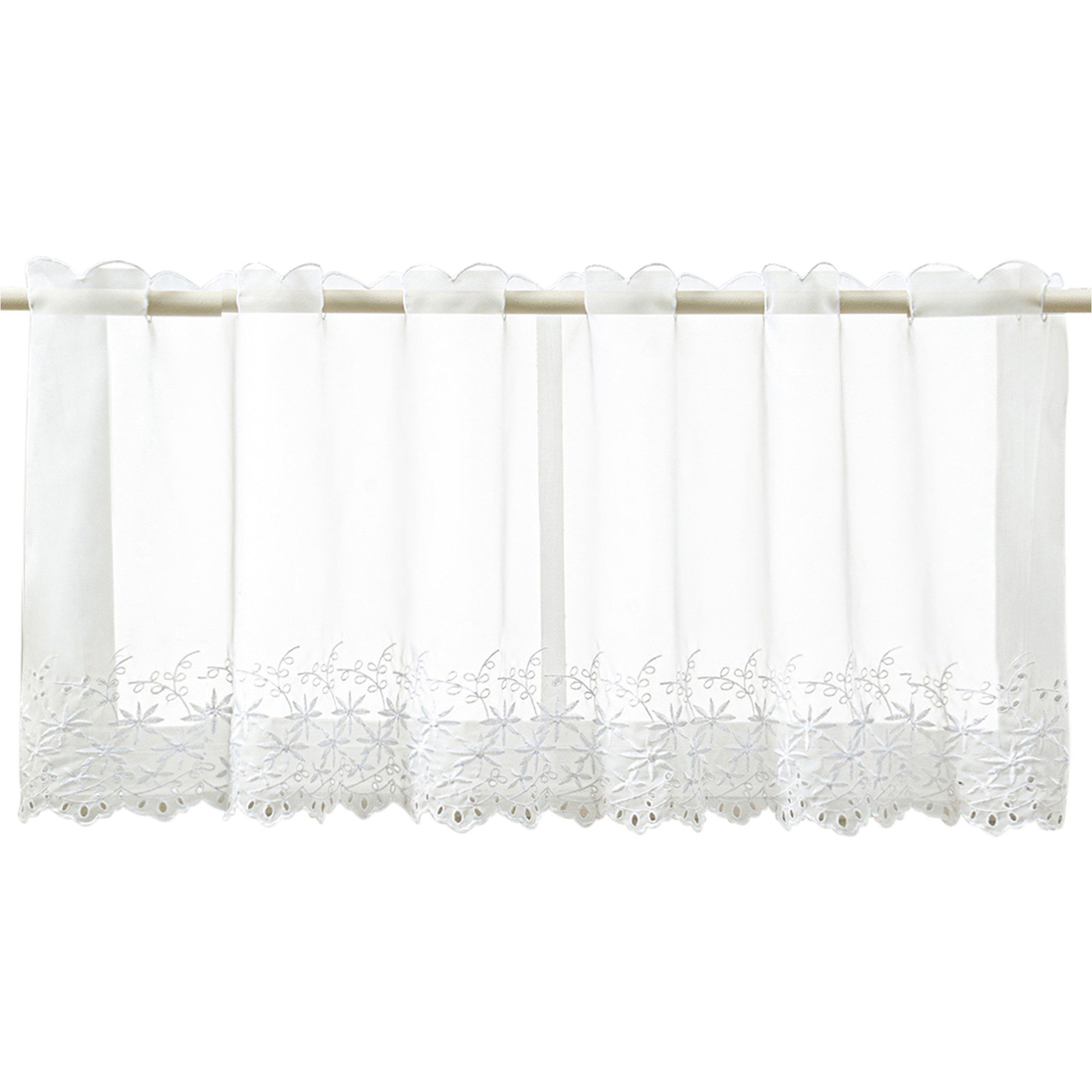 Delien Scheibengardine Jasmin, Durchzuglöcher, transparent, Kurzstore Stick günstig online kaufen