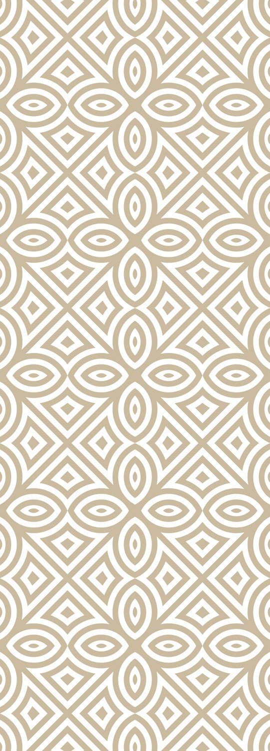 queence Vinyltapete Muster-Beige, glatt, Antikoptik, Barock, Kunst, bedruckt, 90x250cm, selbstklebend, kinderleichte Anbringung, Sticker