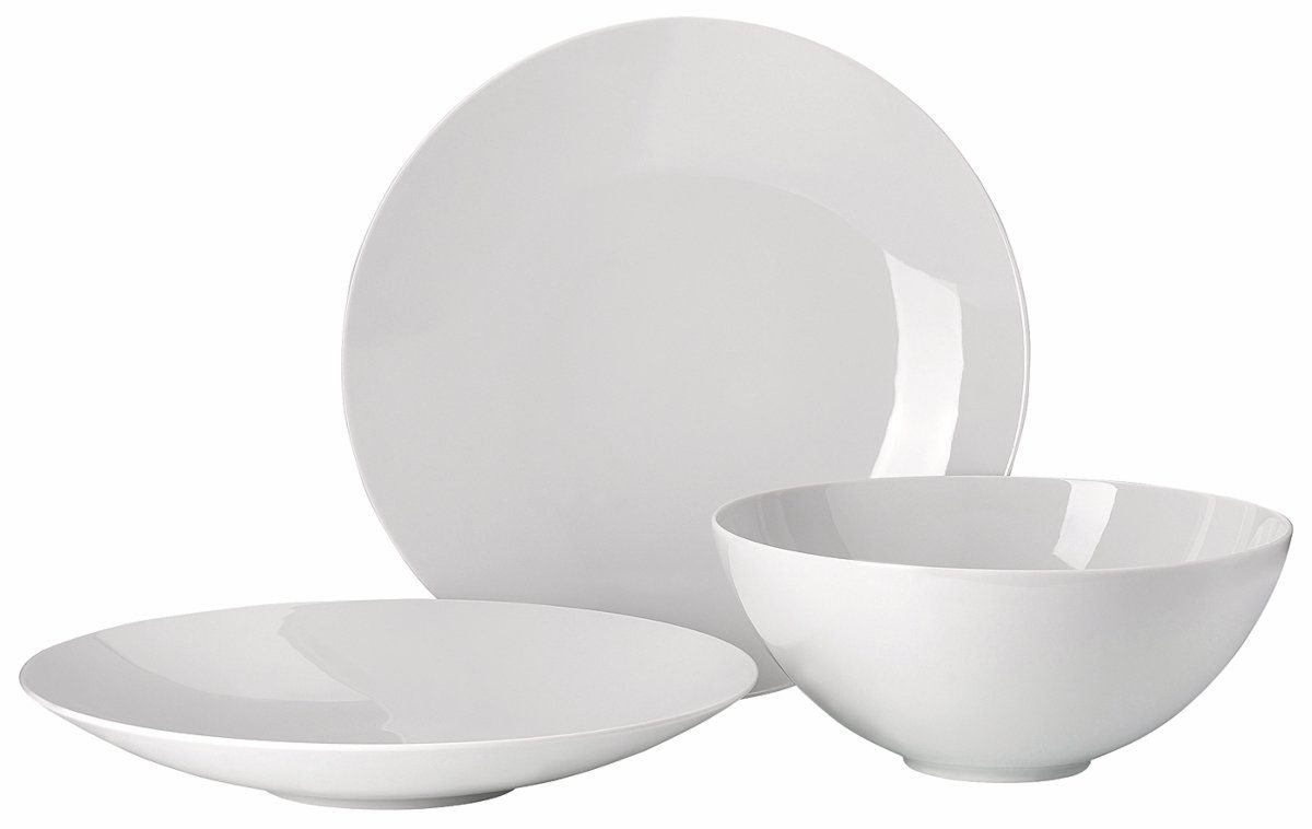 Rosenthal Geschirr-Set TAC Gropius Weiss Allround Set 3-tlg, Porzellan, Sets
