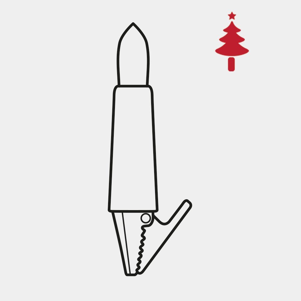 NARVA Lichterkette 20er Riffel-Lichterkette perlmutt innen