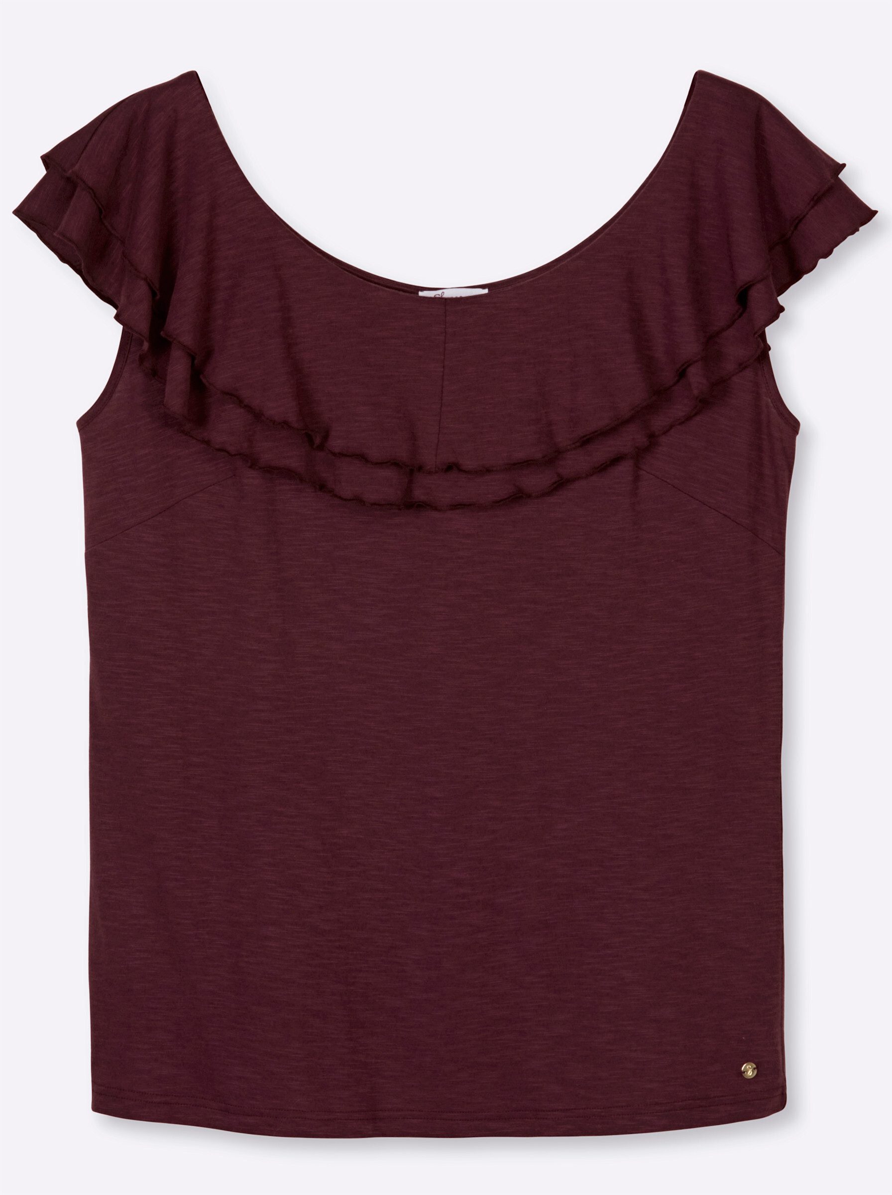 Sheego T-Shirt Halbarmshirt Ärmellos