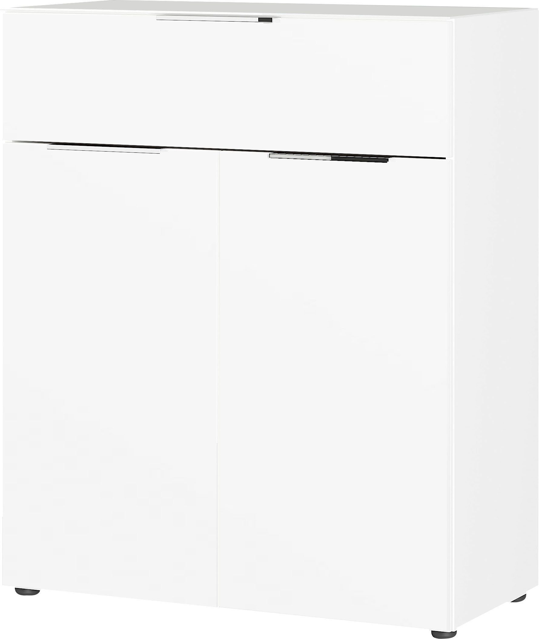 GERMANIA Kombikommode Oakland mit Glasauflagen, Breite 83 cm, mit Schubladen, in vers. Varianten