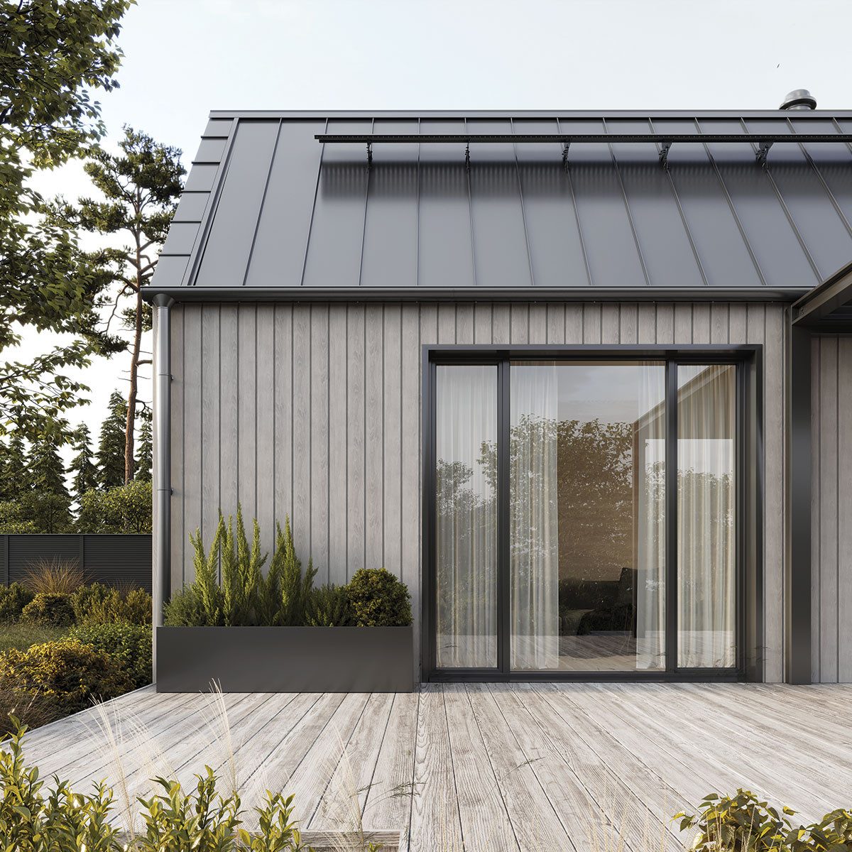 VILO Verkleidungspaneel Canadian Siding SVP-05 Rundprofil Duo 3,0m St. 0,75qm eiche gealtert, BxL: 28,5x300 cm, 0,85 qm, (Stückweise 1 Paneel, 0,85 qm) 2-lagig, – Bild 5 von 5