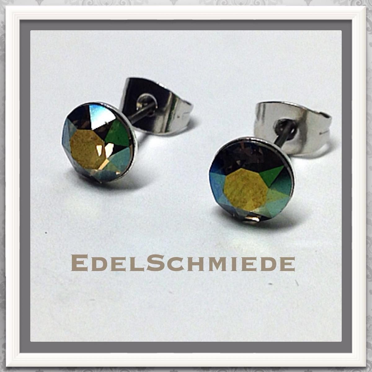 Ohrstecker-Set Edelschmiede925 Ohrstecker Modeschmuck (Stift = Titan) m Swarovski