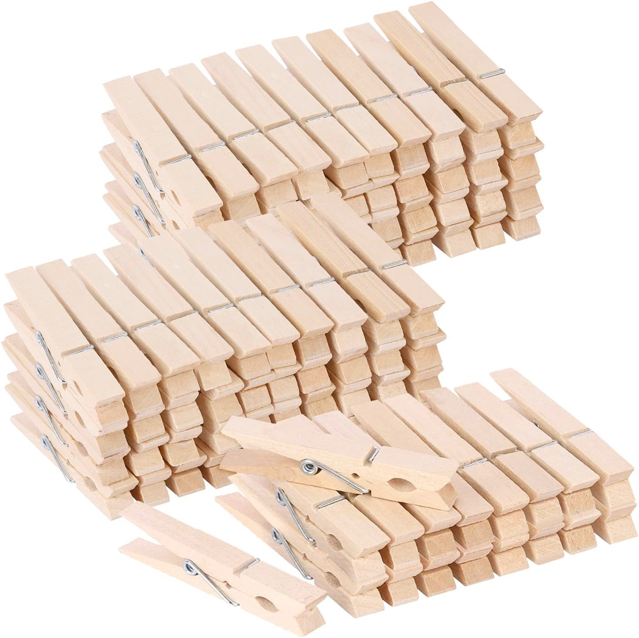 Everhomely® Wäscheklammern 160 Klammern aus echtem Holz - Holzklammern - Klammer Wäscheklammern, aus echtem Holz