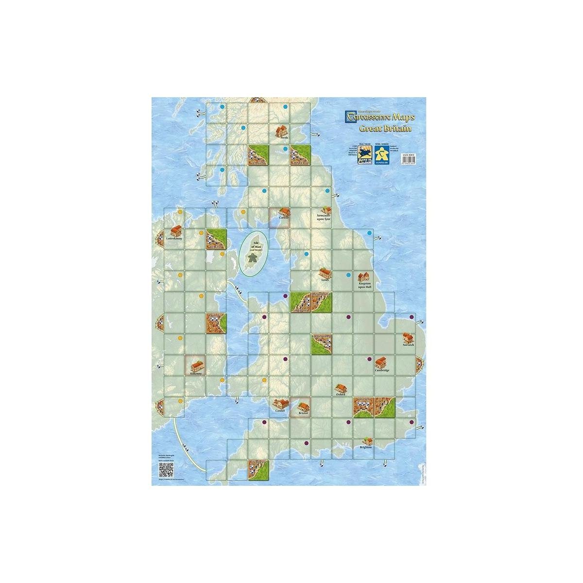 Hans im Glück Spiel, Familienspiel HIGD0124 - Carcassonne Maps: Großbritannien, für 2-5..., Strategiespiel