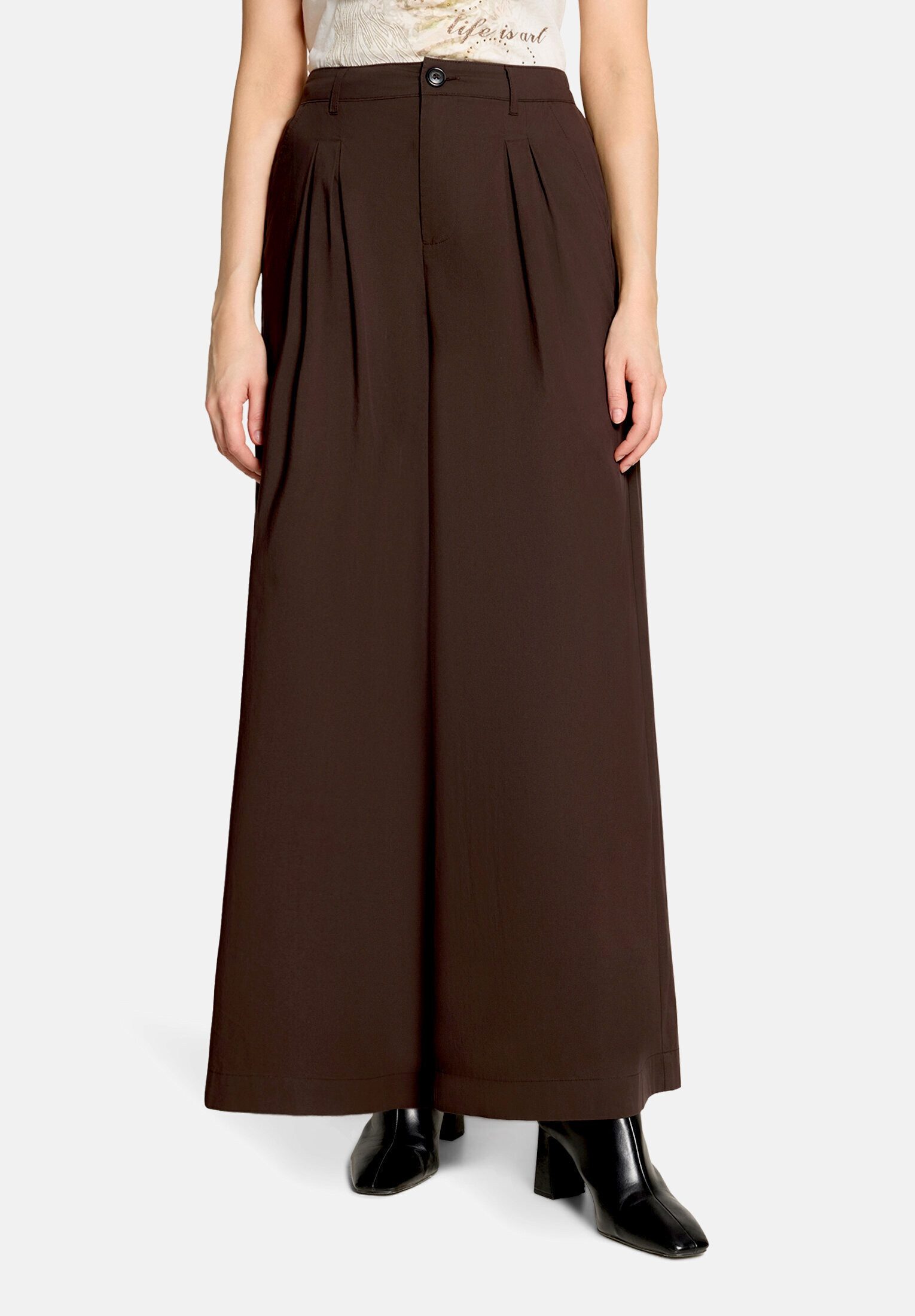 Cartoon Stoffhose Damen mit Bundfalten