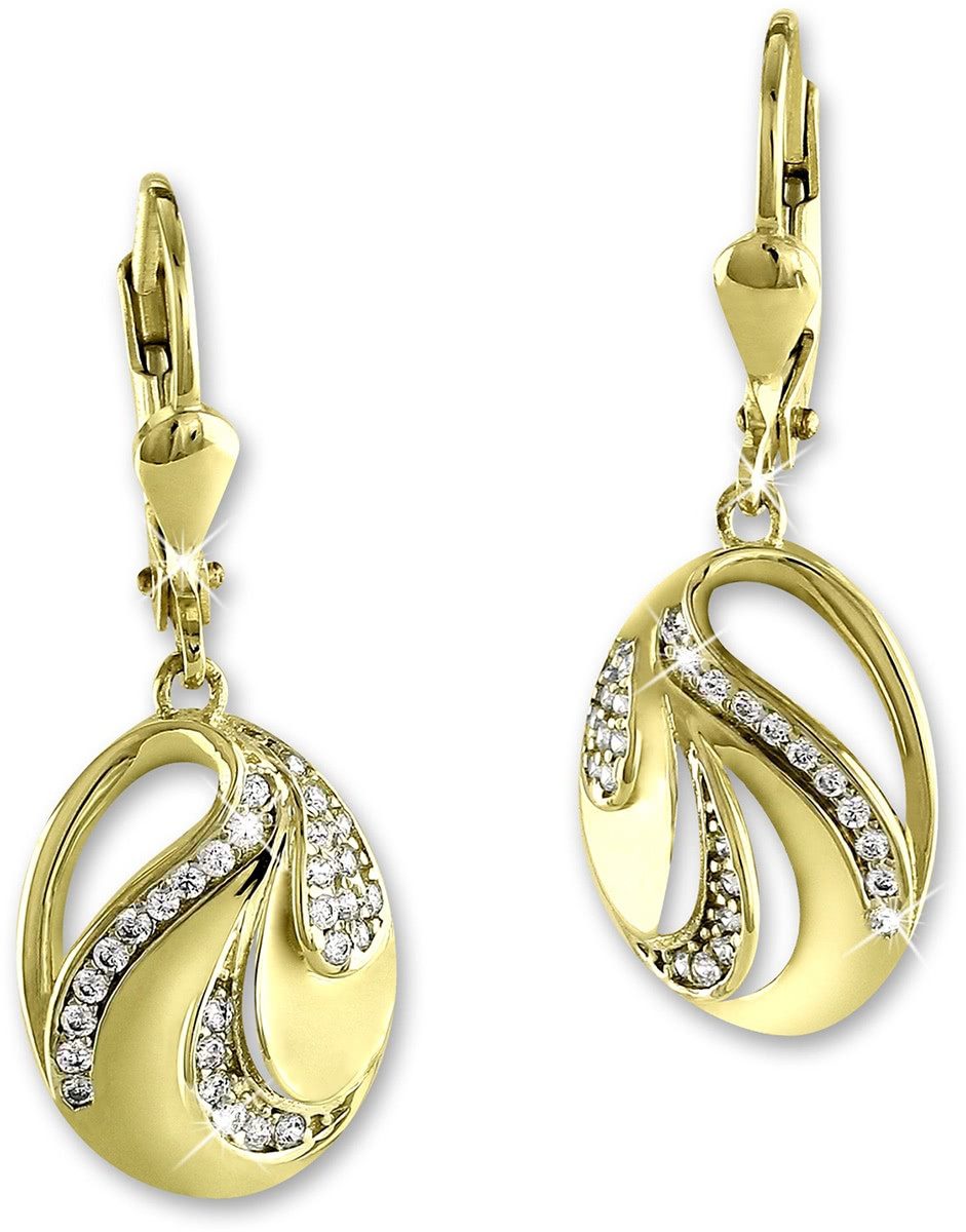 GoldDream Paar Ohrhänger GoldDream Fächer Ohrringe Zirkonia 333 (Ohrhänger) günstig online kaufen