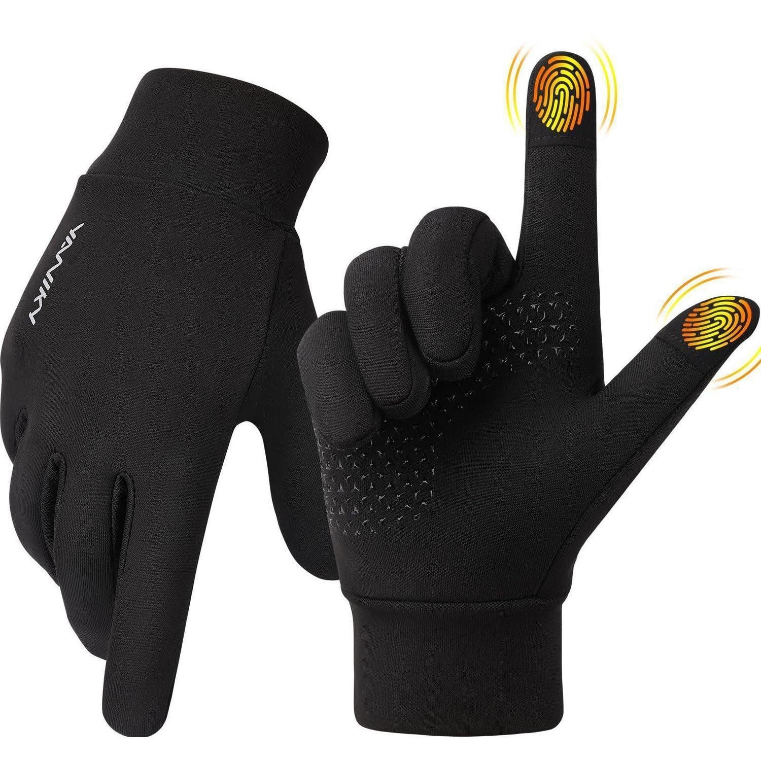 LuxusKollektion Fahrradhandschuhe Sporthandschuhe Damen Herren Schwarz L (1-St)