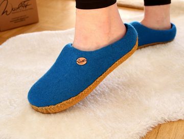 WoolFit Barfuß-Hausschuhe Footprint mit Naturgummisohle Hausschuh