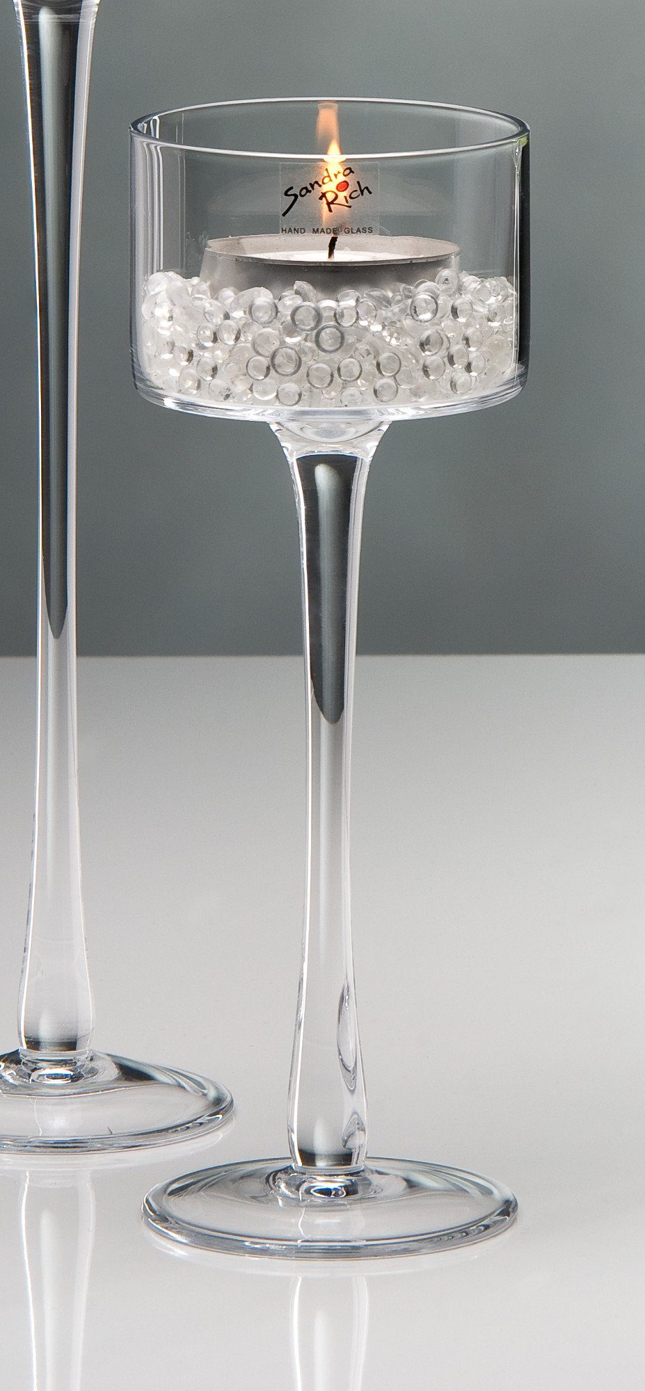 Kerzenhalter Glasschale Candle Light klar rund von Sandra Rich