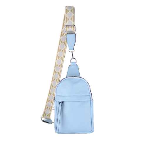 MIRROSI Umhängetasche Sling Bag,Brusttasche, Crossbody 15x22x5cm (für Ausflüge, Reisen, Wanderungen, und Partys), auch für die Verwendung als Rucksack oder Daypack geeignet