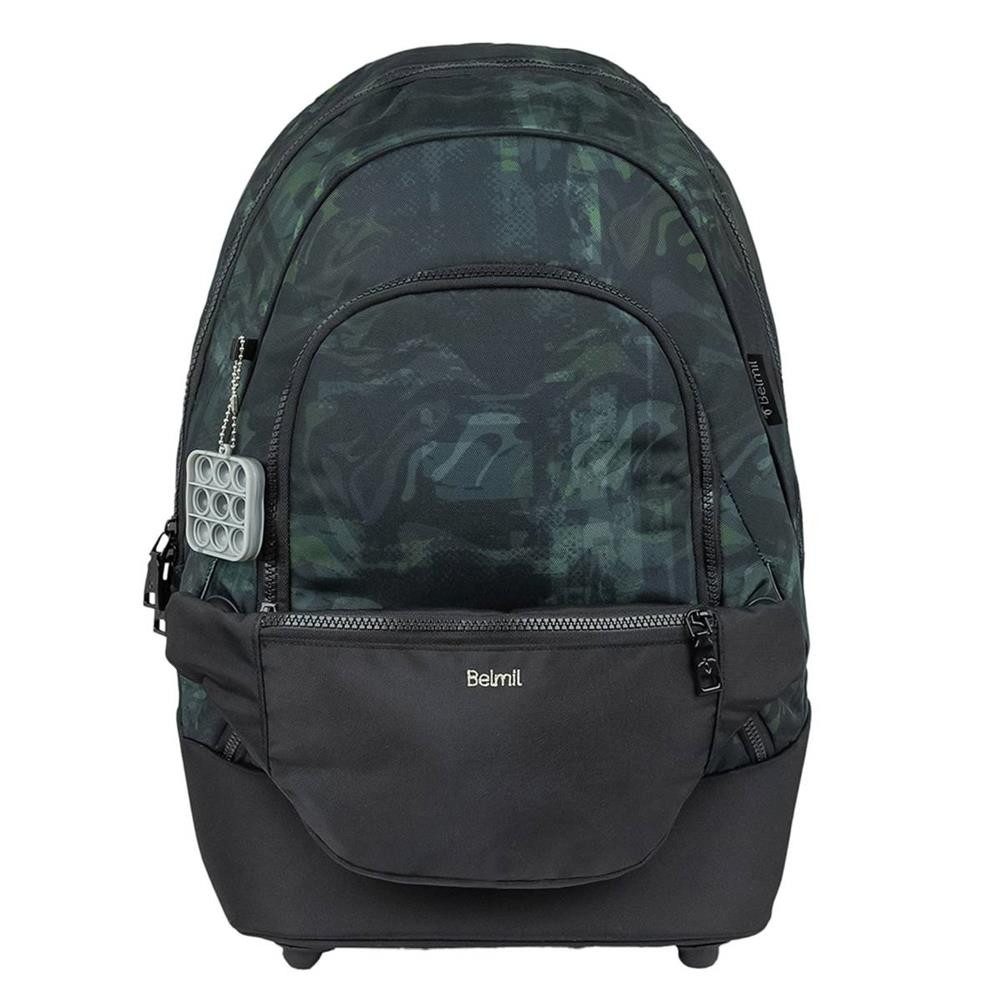 Belmil Schulrucksack "Premium Set 2-in-1" Rucksack & Hüfttasche 2025, 2tlg. Set ab 3. Klasse 130cm, Rucksack und Bauchtasche, für Jungen