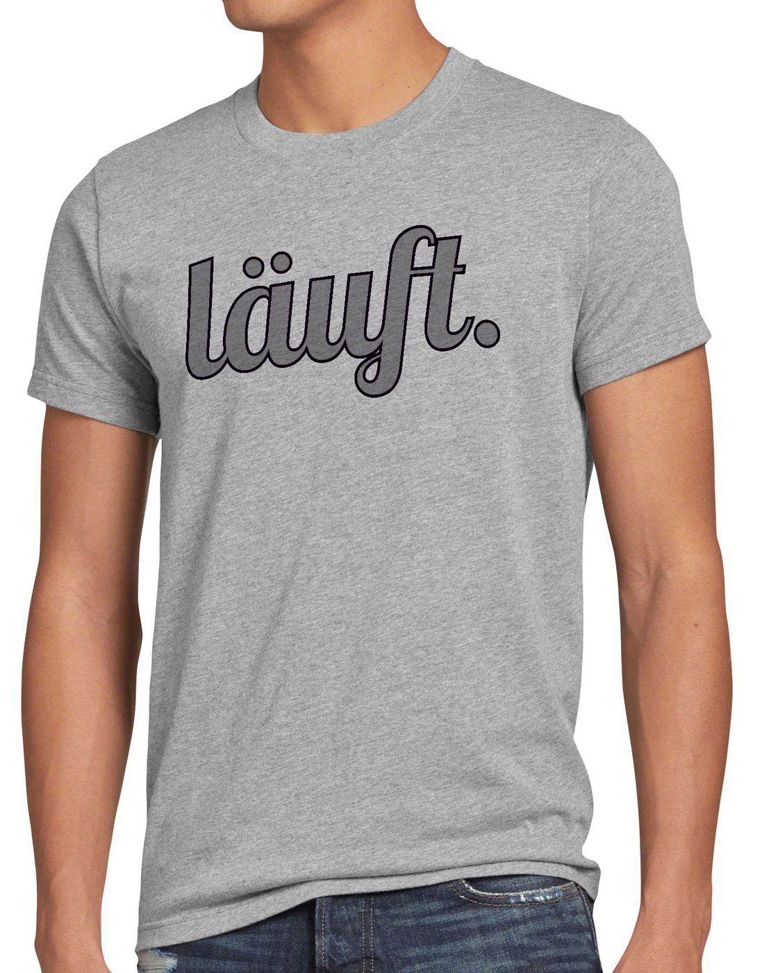 style3 T-Shirt läuft Funshirt Spruchshirt Shirt günstig online kaufen