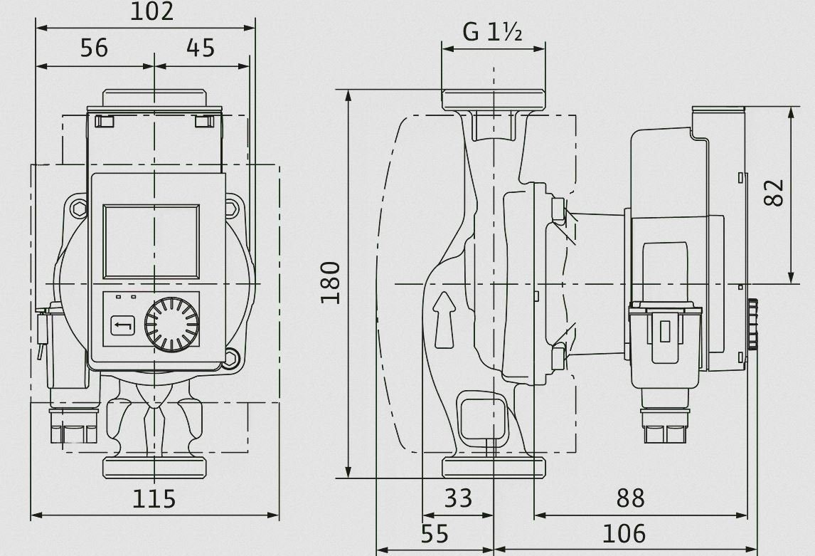 Wilo Umwälzpumpe Wilo Stratos PICO plus 2.0 Typ 25/0,5-4 Hocheffiziente Umwälzpumpe (1-tlg)