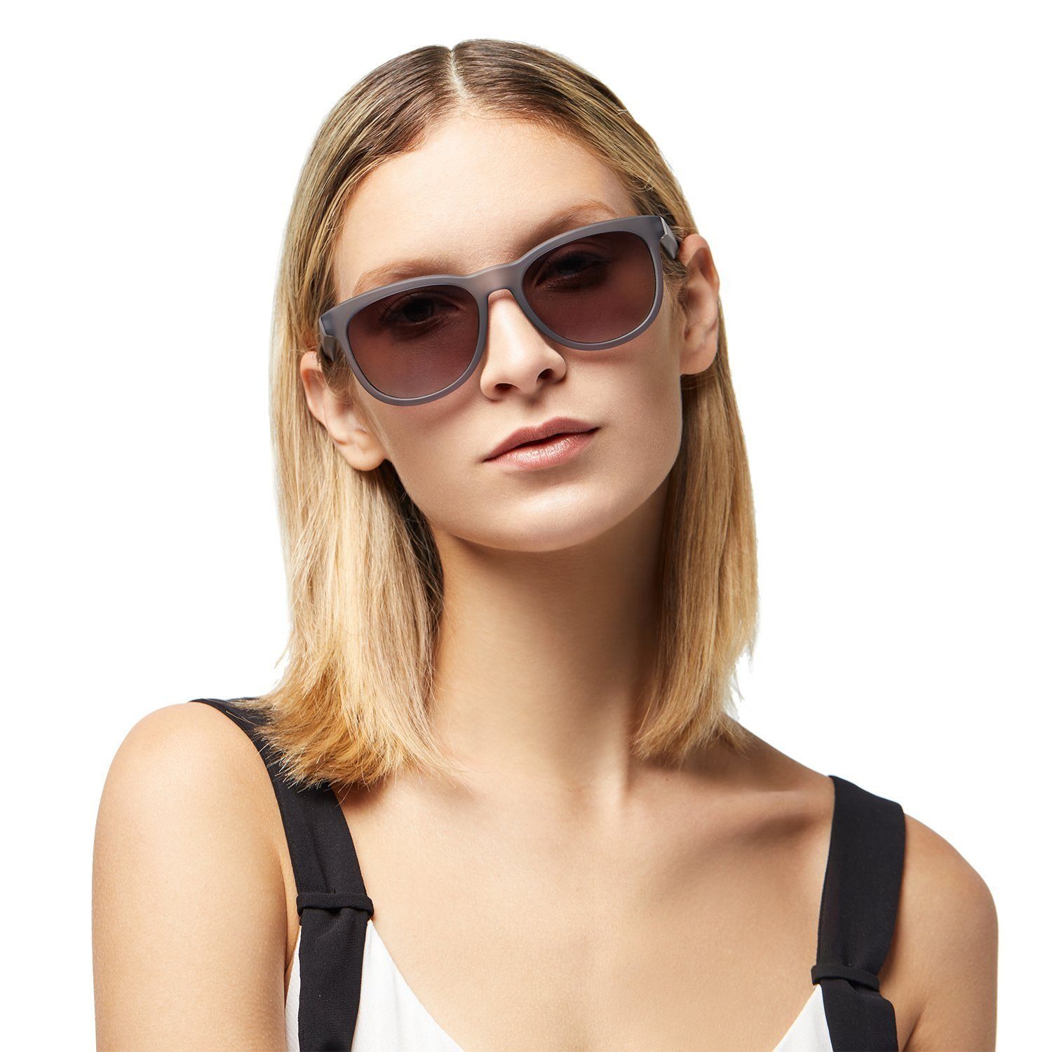 Sonnenbrille Polarisierte Brille Grau Elegear (Panto-Form, Damen Retro) Elegante