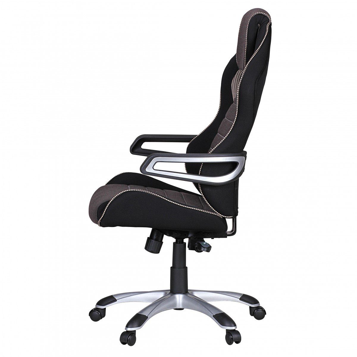 Amstyle Grau Design Bürostuhl Silber, Gaming (Stoff Drehstuhl Schreibtischstuhl Racing Modern), kg 120 Chair XXL SPM1.257 Drehbar,