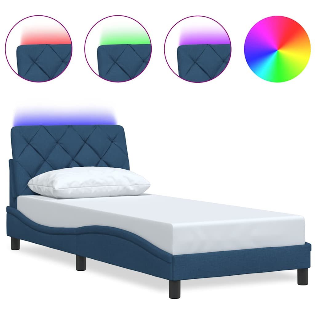 vidaXL Bett Bettgestell mit LED ohne günstig online kaufen