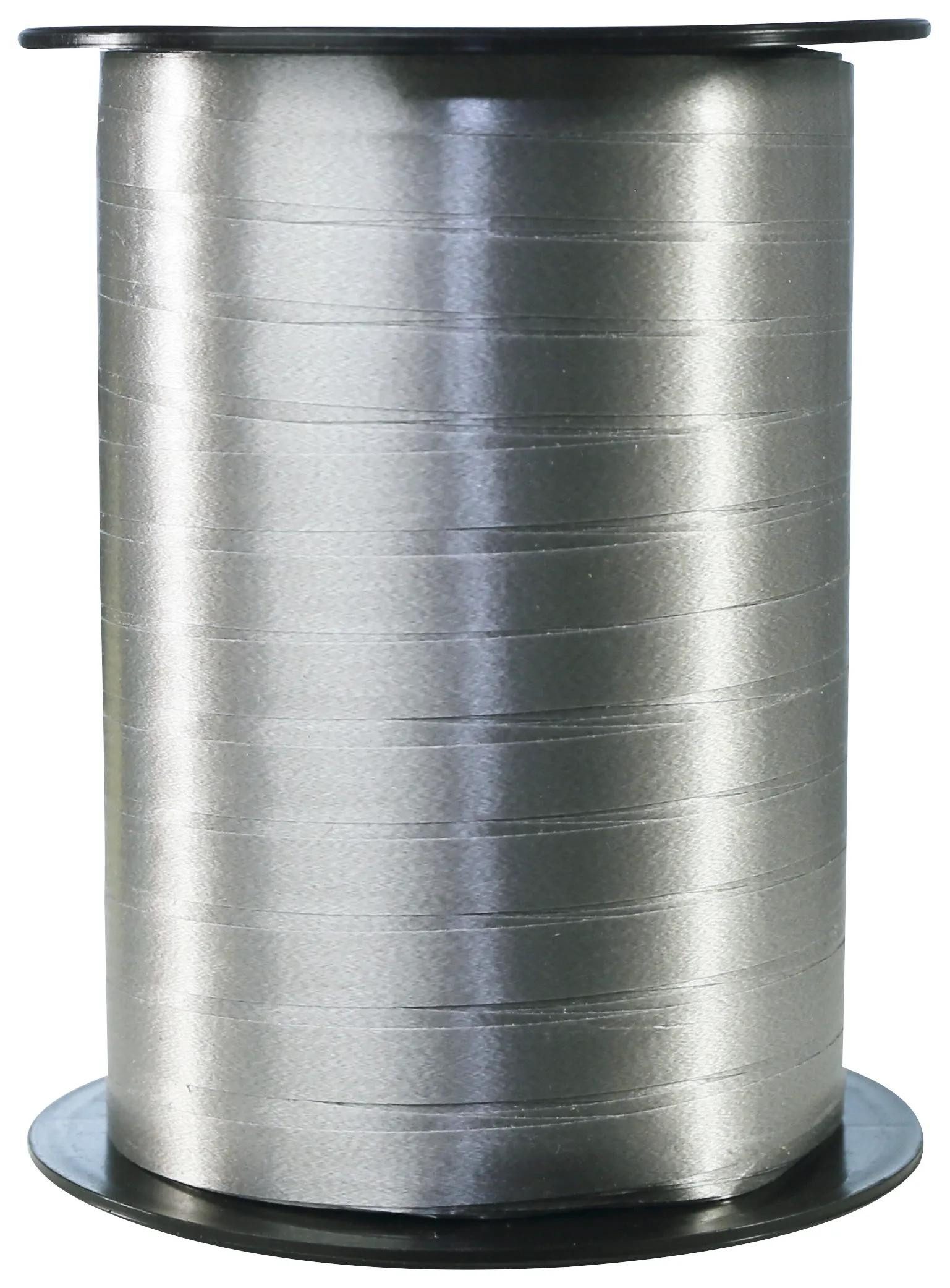 CLAIREFONTAINE Geschenkband Spule Geschenkband, glatt, 7mm x 500m - Silber 601776C, Geschenkband