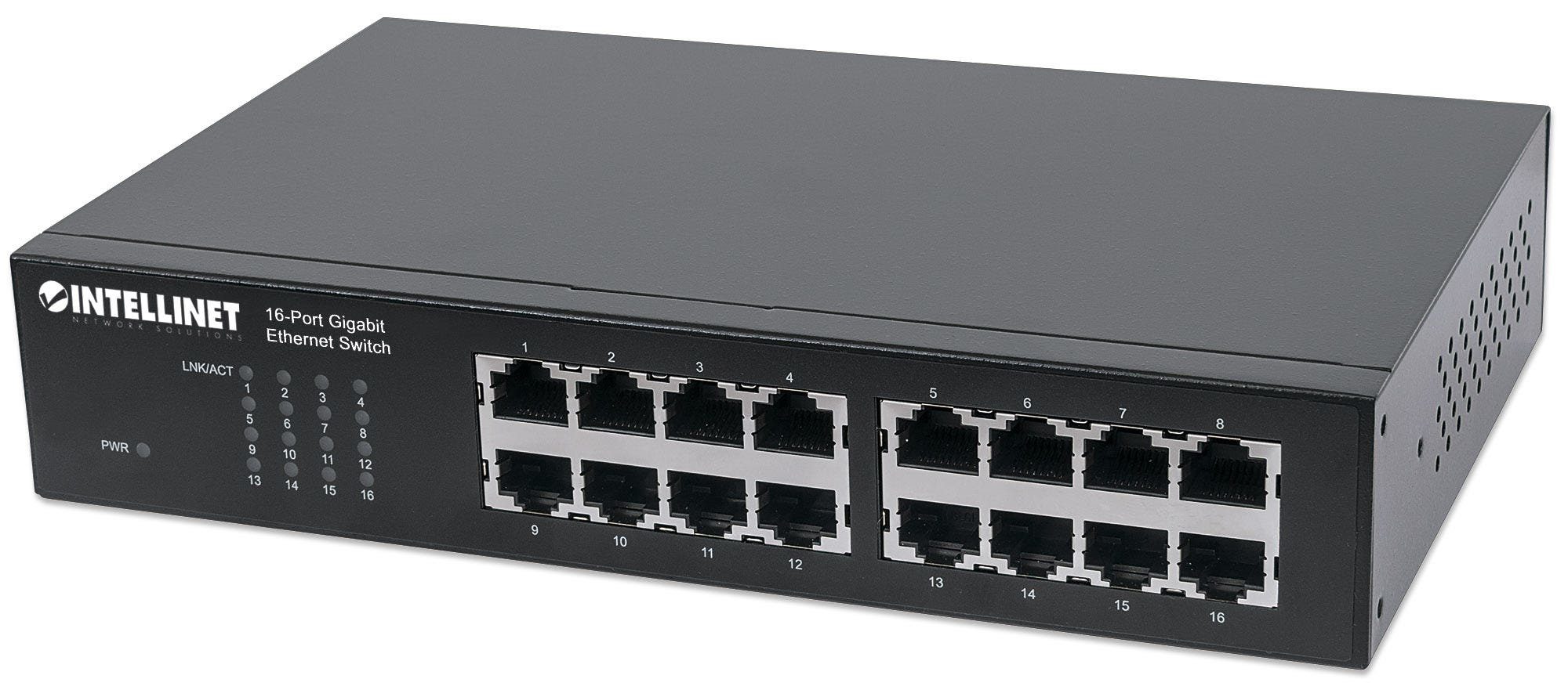 Switch Desktop/Rackmount Netzwerk-Switch Intellinet GE Intellinet 16x