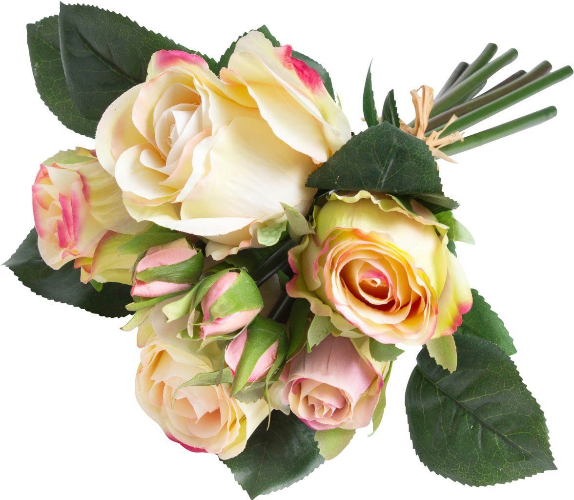 Kunstblume Rosenstrauß mit 5 Rosen und günstig online kaufen