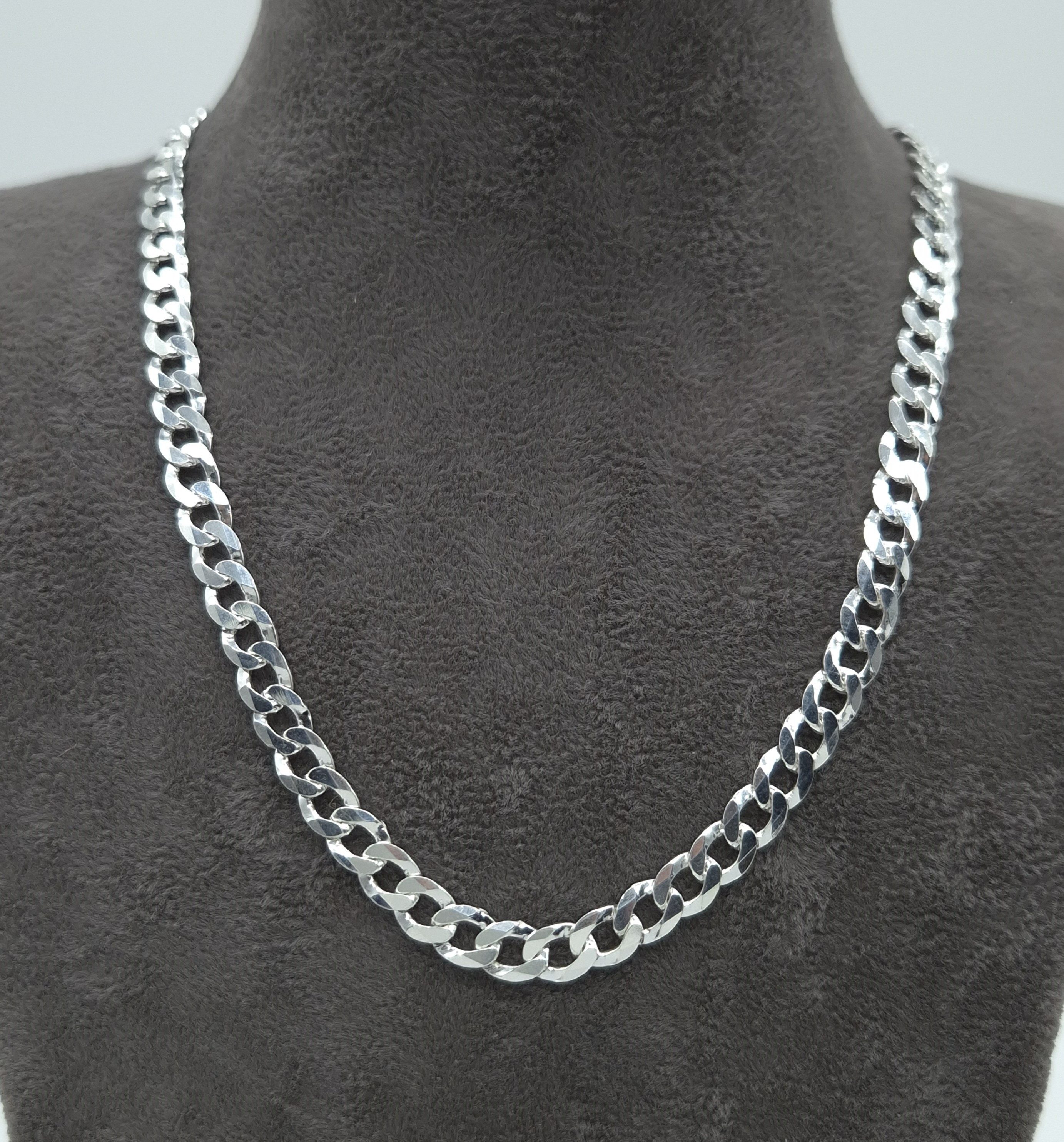 NAHLE Panzerkette 925 Silber Kette 5mm breit 55cm 65cm Panzerkette Collierk günstig online kaufen