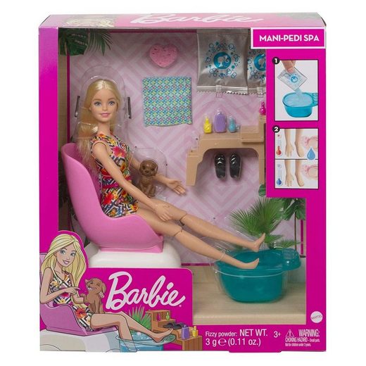 Mattel® Puppen Accessoires-Set »Mattel GHN07 - Barbie - Spielset mit Puppe und Zubehör, Wellness Maniküre Pediküre Spa«