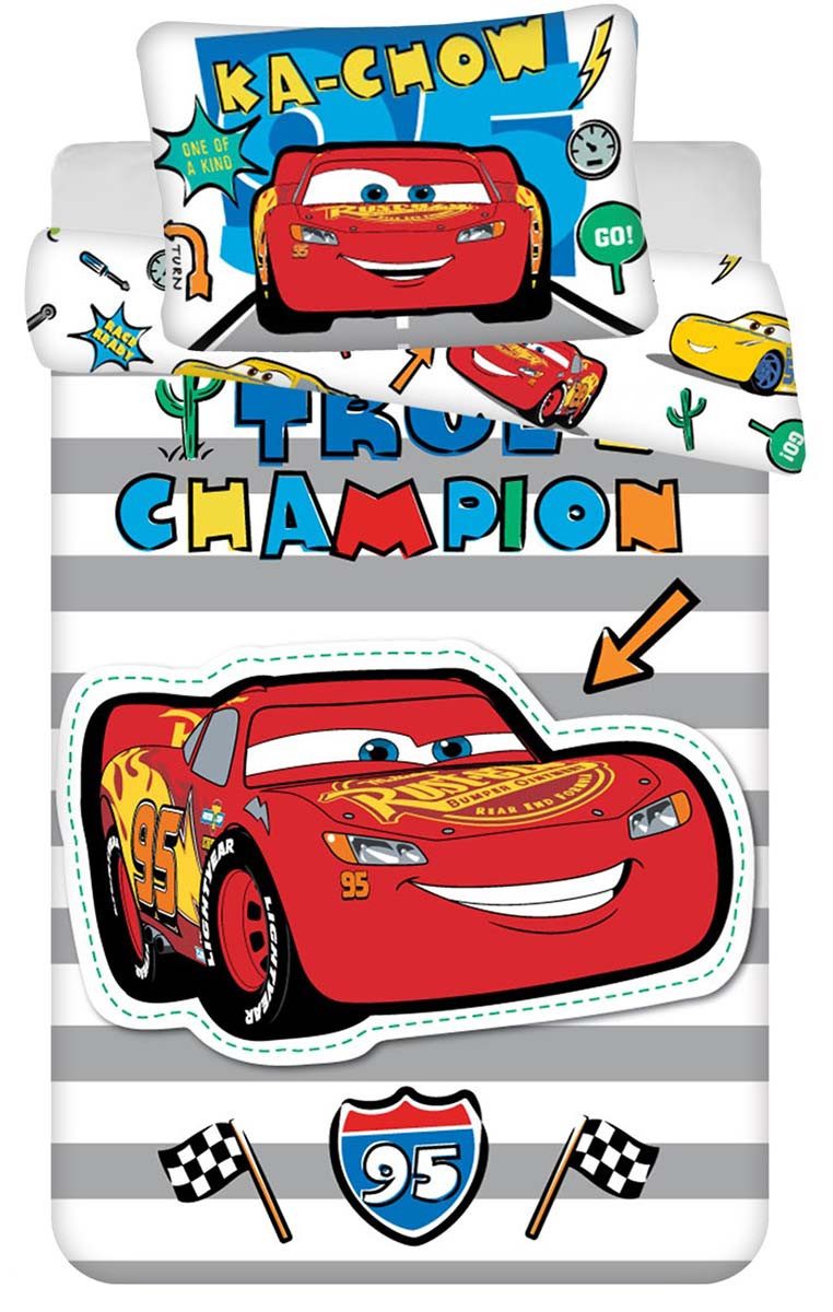 Disney Kinderbettwäsche Disney Cars Lightning McQueen + Micky Maus Kinderbettwäsche, Renforcé, 2 teilig