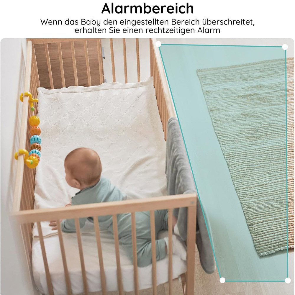 Avylet Babyphone 2K/5,0 Zoll WLAN Babyphone mit Kamera und App IR/RBG Nachtsicht, Automatische Verfolgung, Video Babyfon PTZ 360° Überwachungskamera Innen für Haustier, Weinen/Bewegungs/Geräuscherkennung, Temperatur, Schlaflieder, 4× Zoom,Nachtlicht, 2-Wege-Audio,Feuchtigkeitsmessung
