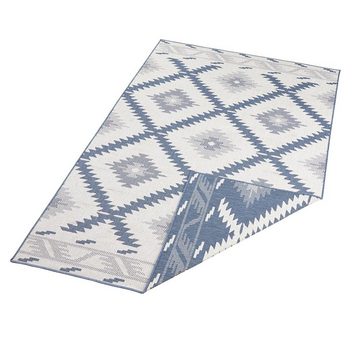 Teppich In- & Outdoor Wendeteppich Malibu Blau Creme, NORTHRUGS, rechteckig, Höhe: 5 mm