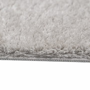 Designteppich Flauschiger Teppich für die Sofaecke, waschbar, sandfarben, Teppich-Traum, rechteckig, Höhe: 16 mm