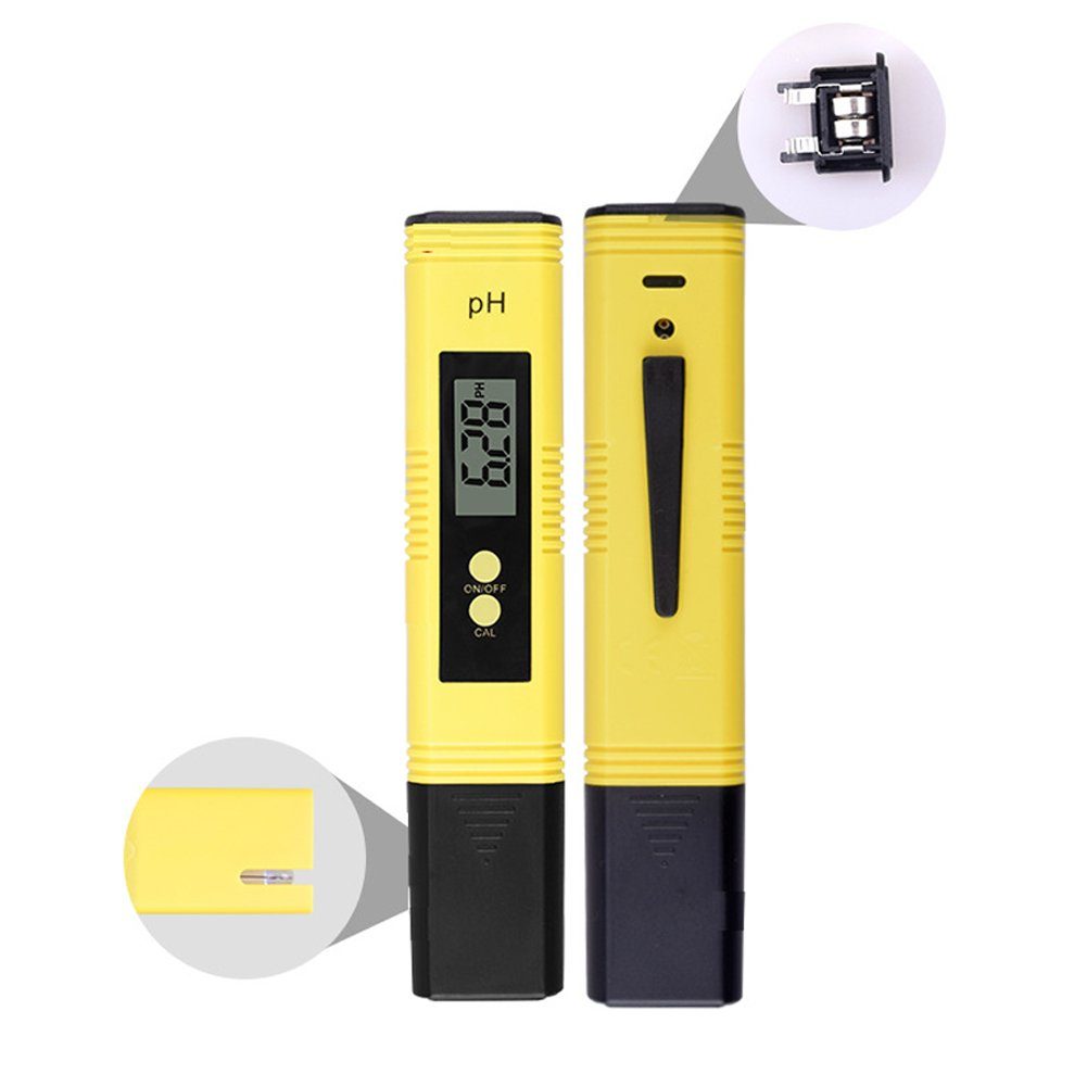 Bolwins Badethermometer L41C Digital LCD PH TDS EC Messgerät Tester Pen Wassertester Prüfer, Einzelset 1-tlg., 1× digitales pH-Meter, 1× transparente Aufbewahrungsbox, Hohe Messgenauigkeit ±0,01 pH, automatische Temperaturkompensation