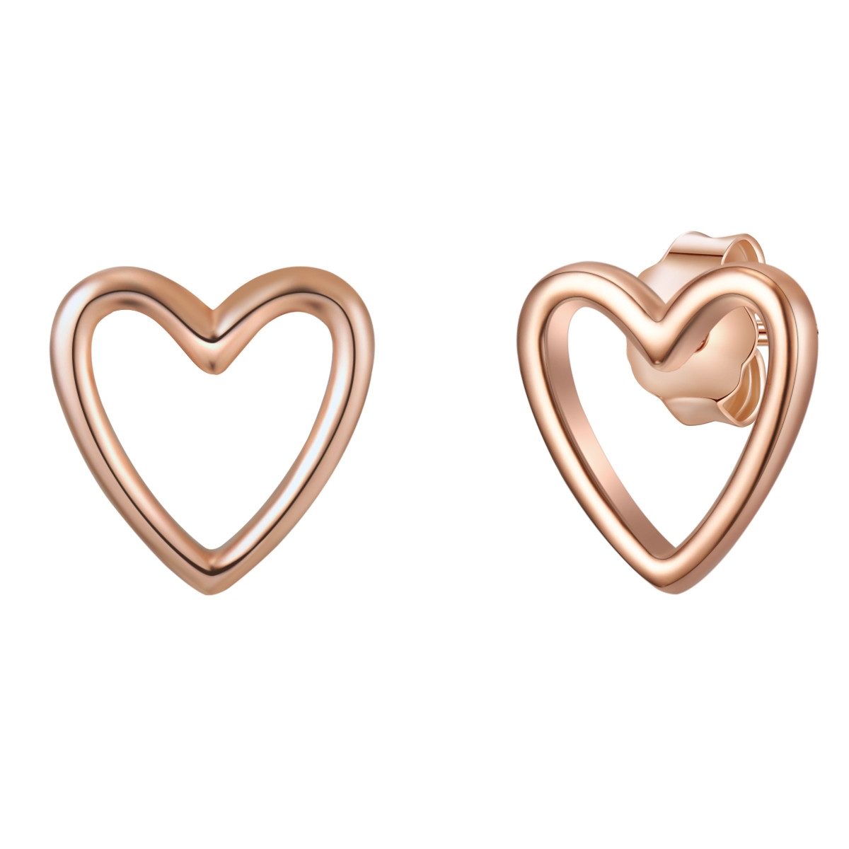 Lulu & Jane Paar Ohrstecker Herz roségold günstig online kaufen