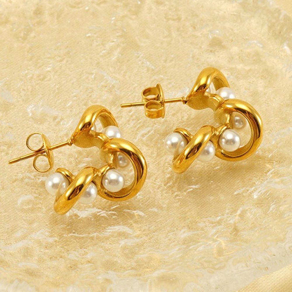 Dekorative Paar Ohrringe Dekorative für Geschenke Frauen gold, Ohrhänger Paar Geburtstag, Ohrhänger für Paar Schmuck Ohrhänger, Party