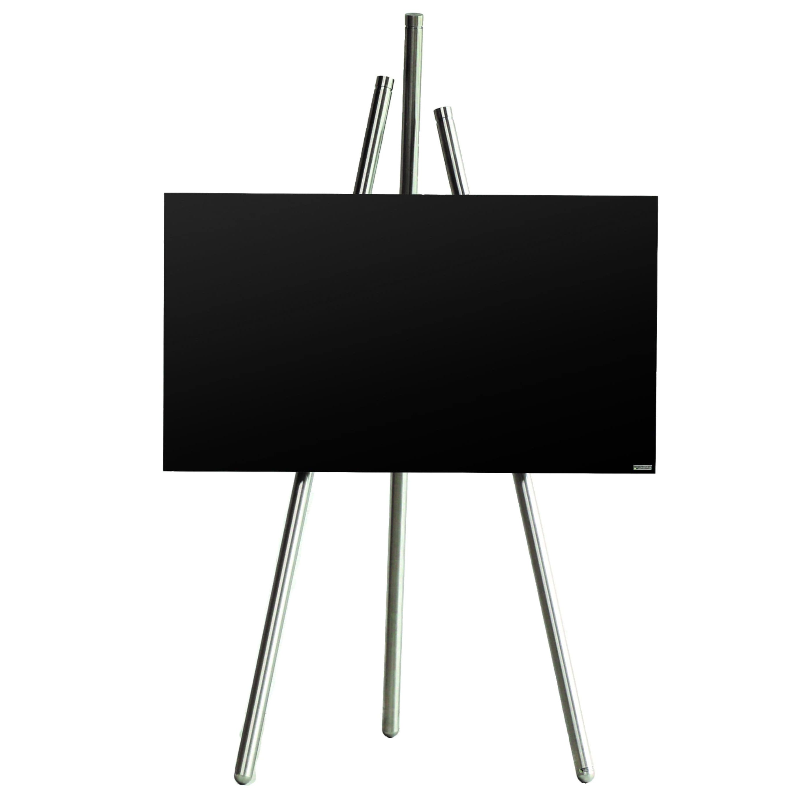 wissmann raumobjekte TV-Ständer luxuriöser Standfuß für Flachbildschirme, (bis 55,00 Zoll, TV Standfuß, Stativ in Edelstahl, Made in Germany)