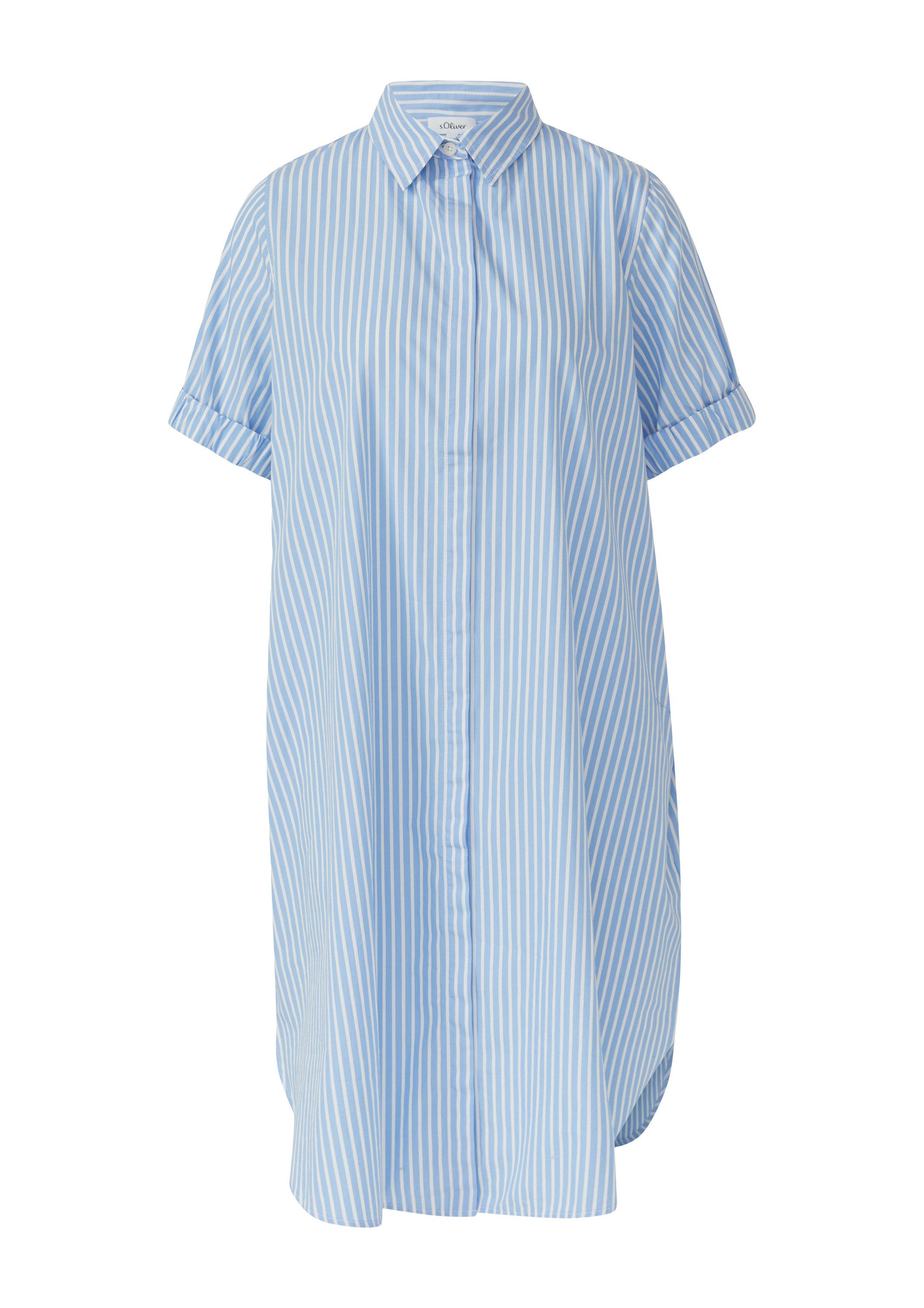 s.Oliver Midikleid Kleid Lässiges Popeline-Kleid mit Hemdkragen und Eingrif günstig online kaufen