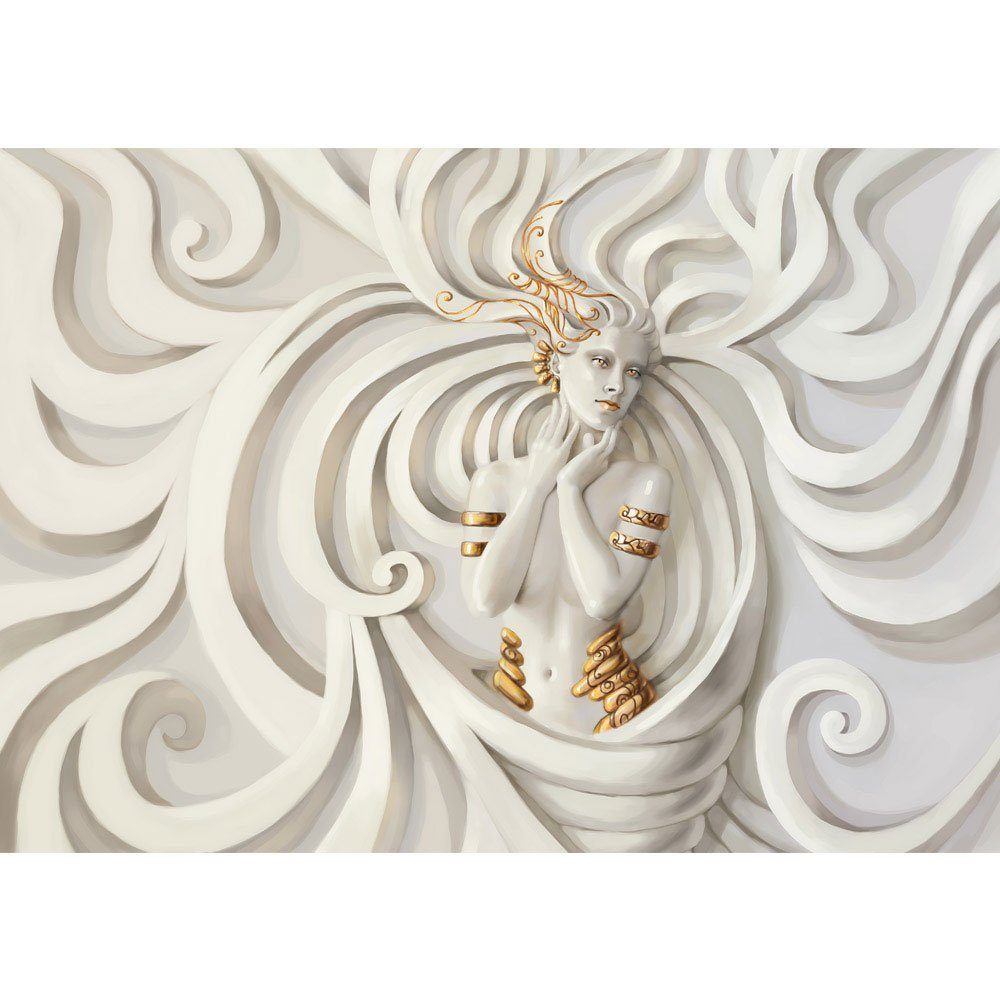 liwwing Fototapete Fototapete Frau Erotik Gold elegant 3D Wand liwwing no. 45, Gemälde | Fototapeten