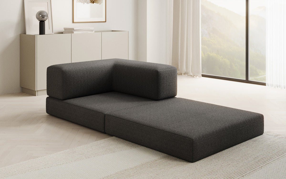 Luxusbetten24 Sessel Designer Sofa-Sessel Lazy, in Bouclé