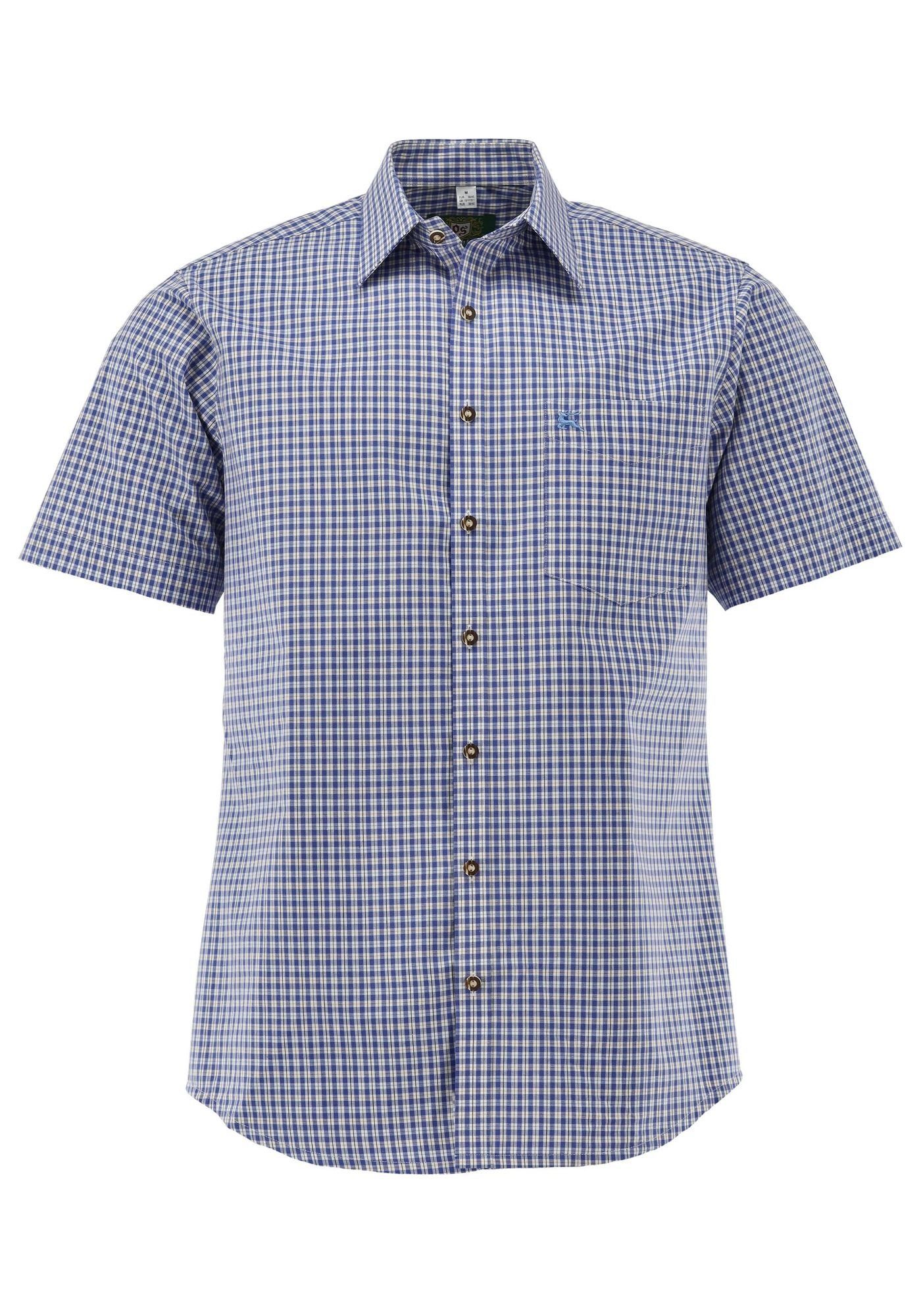 Trachtenhemd Herren Kurzarm - Kariert Für Oktoberfest & Feste