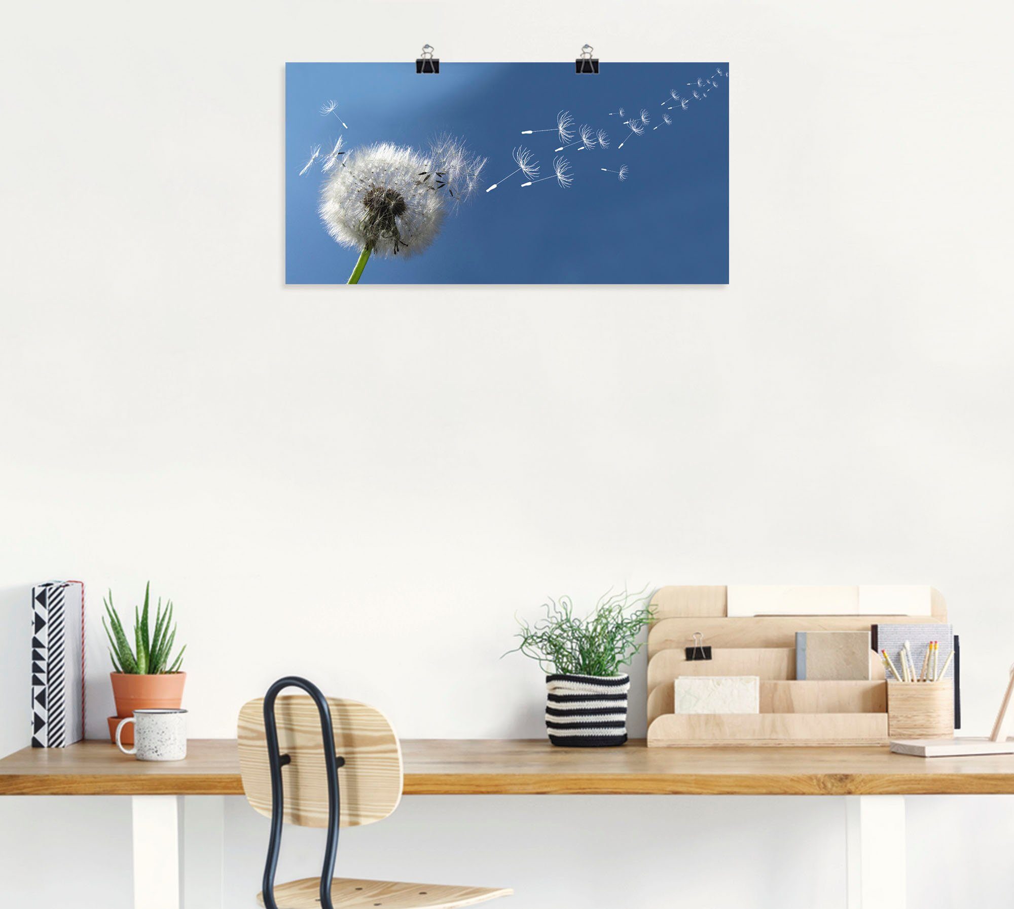 (1 Pusteblume, Größen versch. Artland als Leinwandbild, oder St), Poster in Blumen Wandbild Alubild, Wandaufkleber