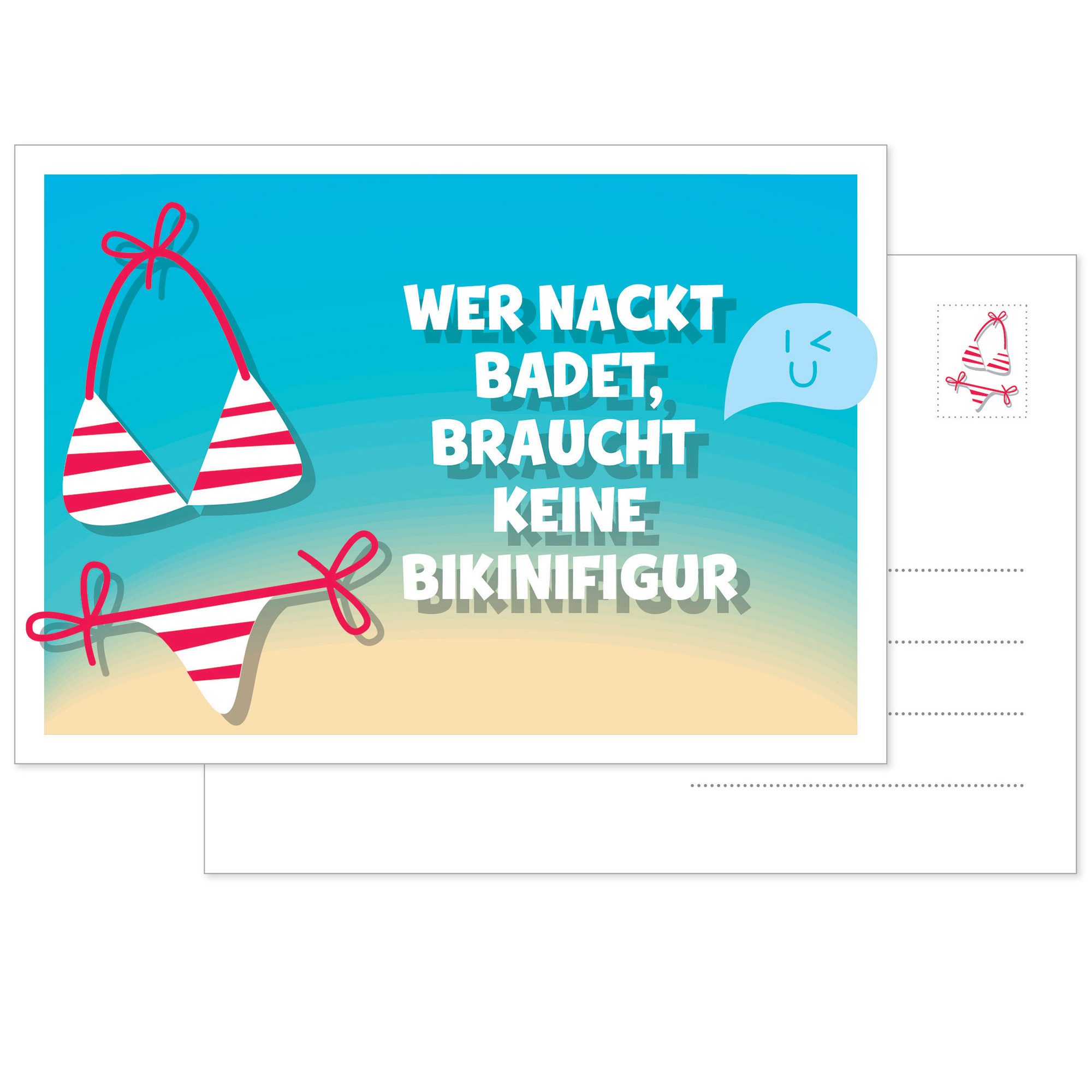 Postkarte Postkarte Bikinifigur