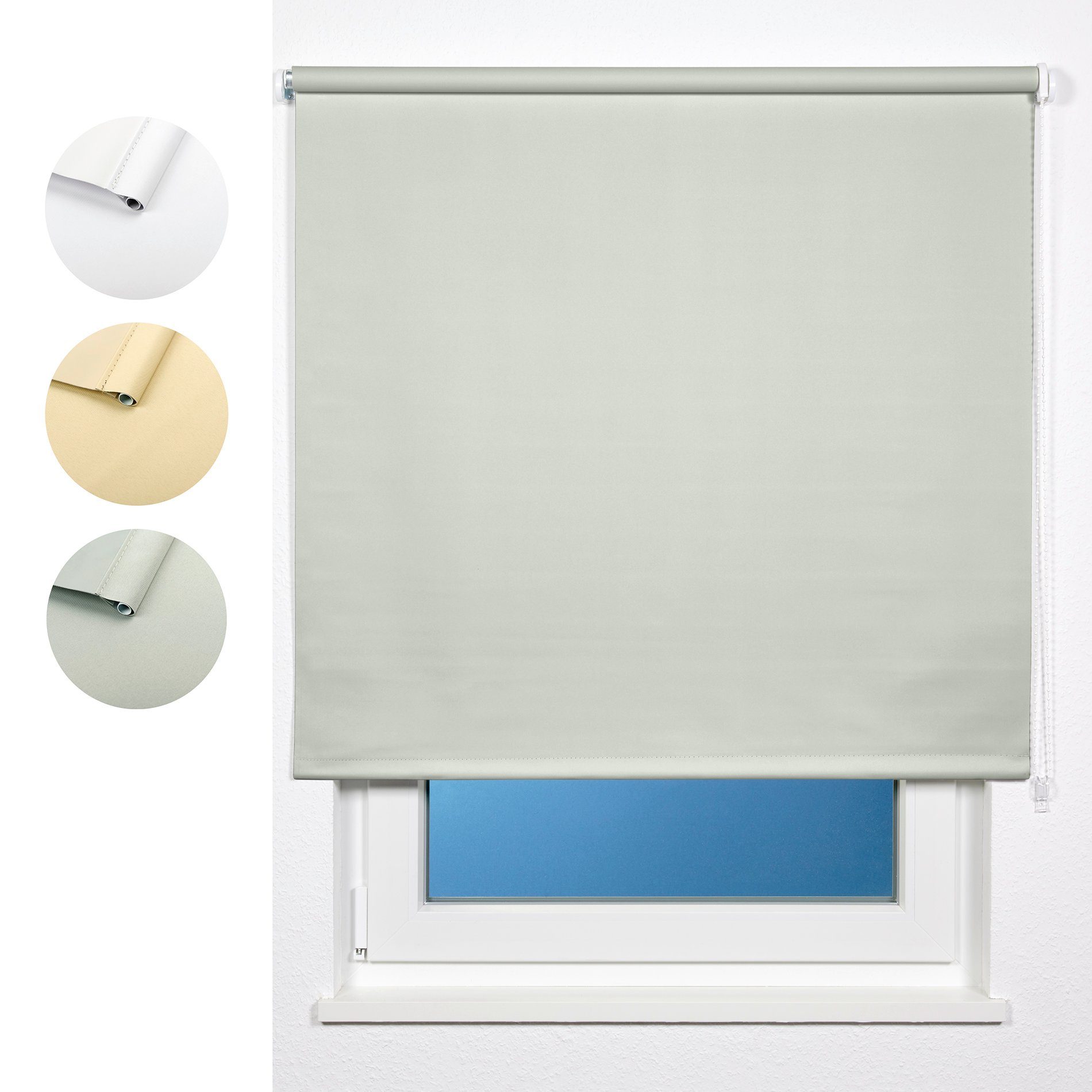 Rollo plimotion Fensterrollo abdunkelndes Bohren, für Seitenzugrollo Rollo, Innenbereich, zum plimotion Fenster im