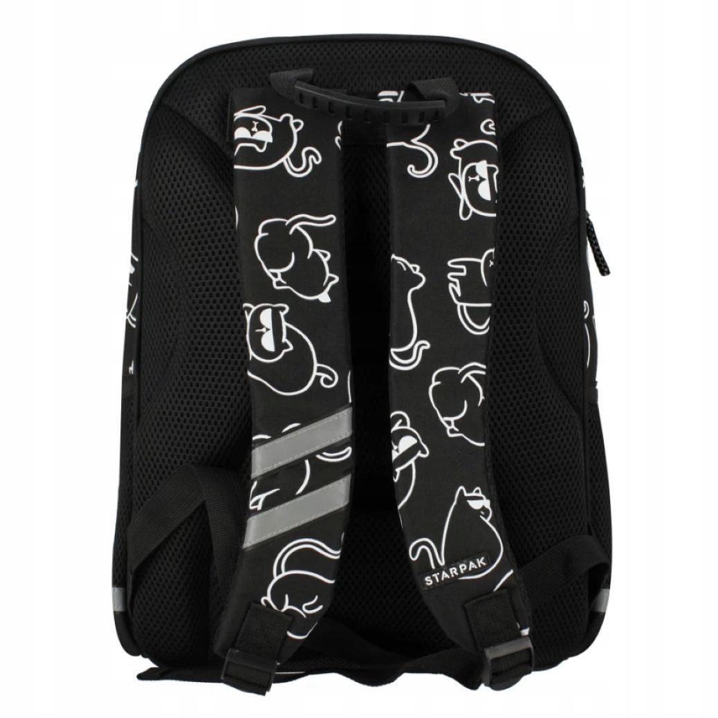Starpak Schulrucksack Starpak Schulrucksack Mädchen Schwarz Holo Katzen 40x29x20 cm (1-tlg)